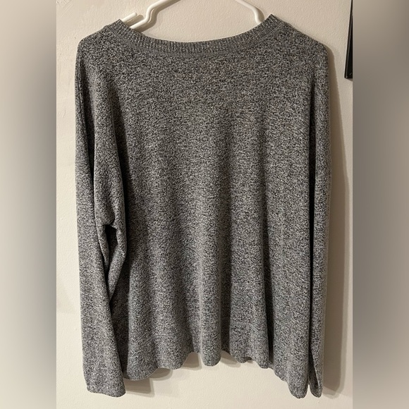 Women's Lucky Brand pullover sweater crew neck, viscose blend super soft XL gray - Picture 3 of 5